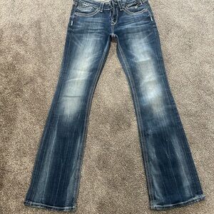 Express ReRock Dark Blue Boot Cut Jeans